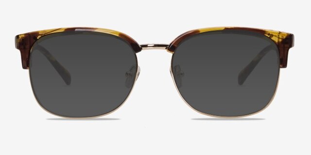 Charleston Golden & Tortoise Plastic-metalEyeglass Frames from EyeBuyDirect, with Tinted Lenses