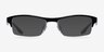 Ambitious Black PlasticEyeglass Frames from EyeBuyDirect, with Tinted Lenses