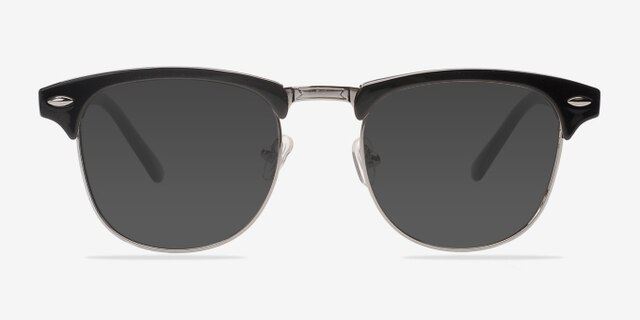 Coexist Black & Silver Plastic-metalEyeglass Frames from EyeBuyDirect, with Tinted Lenses
