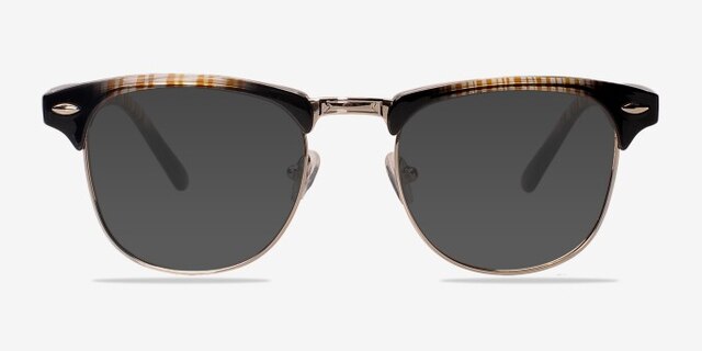 Coexist Brown & Silver MetalEyeglass Frames from EyeBuyDirect, with Tinted Lenses