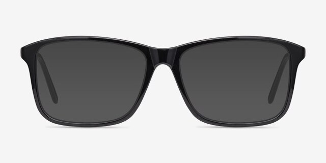 Pablo Black PlasticEyeglass Frames from EyeBuyDirect, with Tinted Lenses
