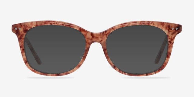 Brittany Brown & Floral AcetateEyeglass Frames from EyeBuyDirect, with Tinted Lenses