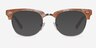 Concorde Brown & Silver Acetate-metalMontures de lunettes de vue d'EyeBuyDirect, Avec des Verres Teintés