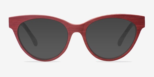 Jane Birkin Berry Red AcetateEyeglass Frames from EyeBuyDirect, with Tinted Lenses