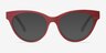 Jane Birkin Berry Red AcetateEyeglass Frames from EyeBuyDirect, with Tinted Lenses