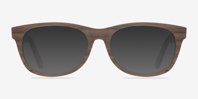 Panama Brown & Striped AcetateEyeglass Frames from EyeBuyDirect, with Tinted Lenses
