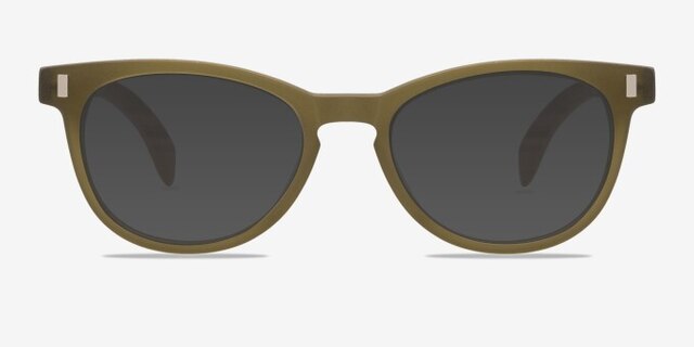 Sahara Vert Mat AcétateMontures de lunettes de vue d'EyeBuyDirect, Avec des Verres Teintés