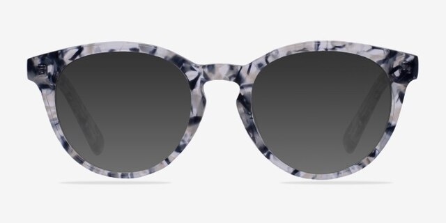 Stanford Blue & Floral AcetateEyeglass Frames from EyeBuyDirect, with Tinted Lenses
