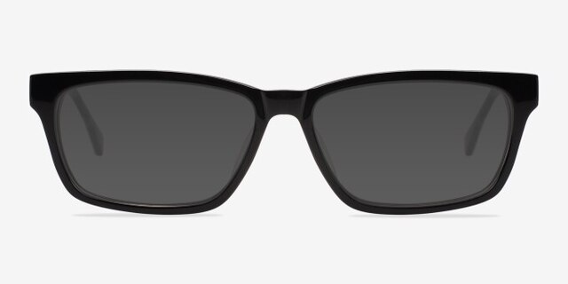 Seattle Noir AcétateMontures de lunettes de vue d'EyeBuyDirect, Avec des Verres Teintés