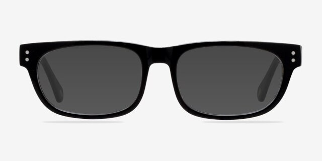 Oslo Shiny Black AcetateEyeglass Frames from EyeBuyDirect, with Tinted Lenses