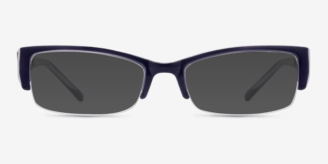Diane Navy PlasticEyeglass Frames from EyeBuyDirect, with Tinted Lenses