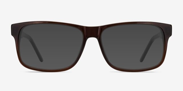 Sydney Brown AcetateEyeglass Frames from EyeBuyDirect, with Tinted Lenses