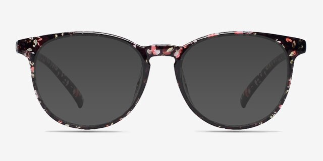 Chilling Red & Floral PlasticEyeglass Frames from EyeBuyDirect, with Tinted Lenses