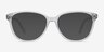 Hepburn Clear AcetateEyeglass Frames from EyeBuyDirect, with Tinted Lenses