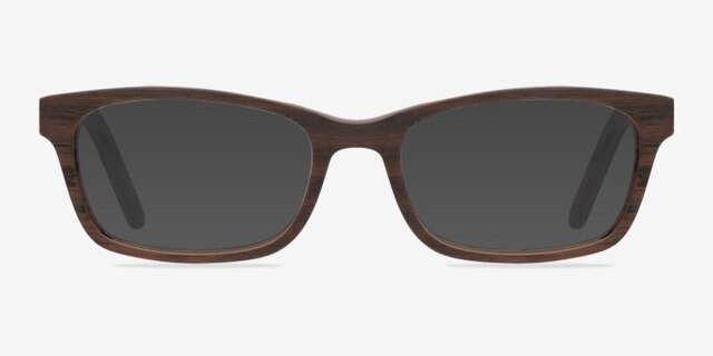 Mesquite Brown Wood-textureEyeglass Frames from EyeBuyDirect, with Tinted Lenses