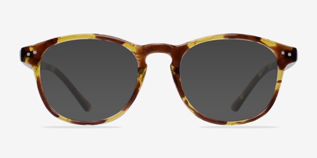 Instant Crush Tortoise PlasticEyeglass Frames from EyeBuyDirect, with Tinted Lenses