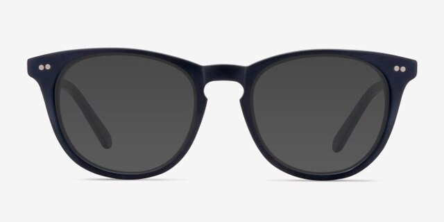 Providence Matte Navy AcetateEyeglass Frames from EyeBuyDirect, with Tinted Lenses