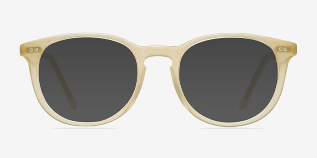 Aura Frosted Vanilla AcetateEyeglass Frames from EyeBuyDirect, with Tinted Lenses