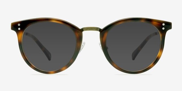 Nostalgia Caramel Acetate-metalEyeglass Frames from EyeBuyDirect, with Tinted Lenses