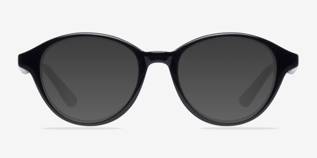 Amuse Noir AcétateMontures de lunettes de vue d'EyeBuyDirect, Avec des Verres Teintés