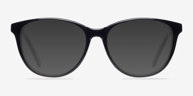 Level Noir AcétateMontures de lunettes de vue d'EyeBuyDirect, Avec des Verres Teintés