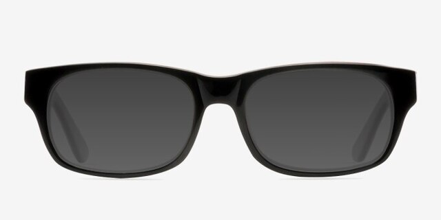 Ideal Black AcetateEyeglass Frames from EyeBuyDirect, with Tinted Lenses