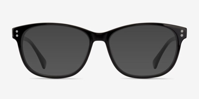 Delight Black AcetateEyeglass Frames from EyeBuyDirect, with Tinted Lenses