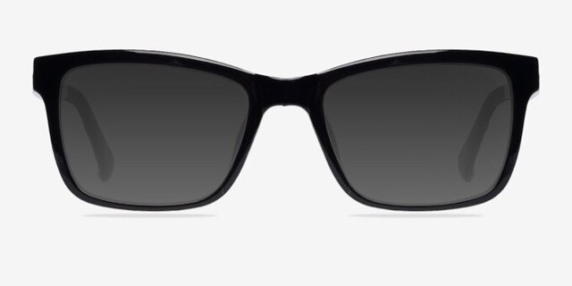 Abbey Black & White AcetateEyeglass Frames from EyeBuyDirect, with Tinted Lenses