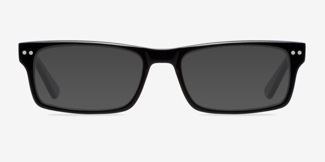 Vancouver Black AcetateEyeglass Frames from EyeBuyDirect, with Tinted Lenses