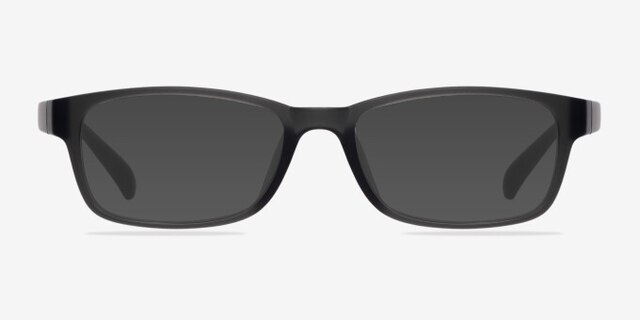 Danny Matte Gray PlasticEyeglass Frames from EyeBuyDirect, with Tinted Lenses