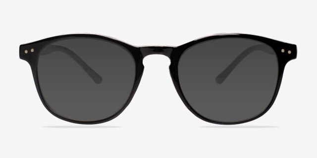Instant Crush Clear & Black PlasticEyeglass Frames from EyeBuyDirect, with Tinted Lenses