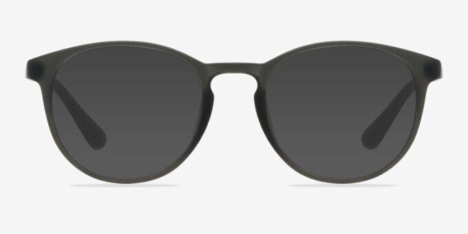 Muse Round Matte Gray Glasses for Women | Eyebuydirect