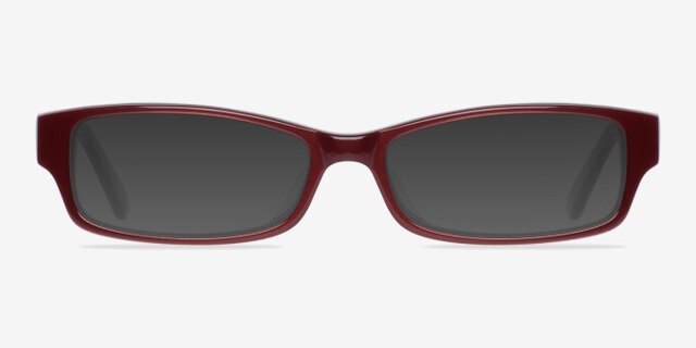 Mara Red AcetateEyeglass Frames from EyeBuyDirect, with Tinted Lenses
