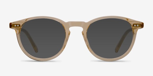 Kyoto Clear Yellow AcetateEyeglass Frames from EyeBuyDirect, with Tinted Lenses