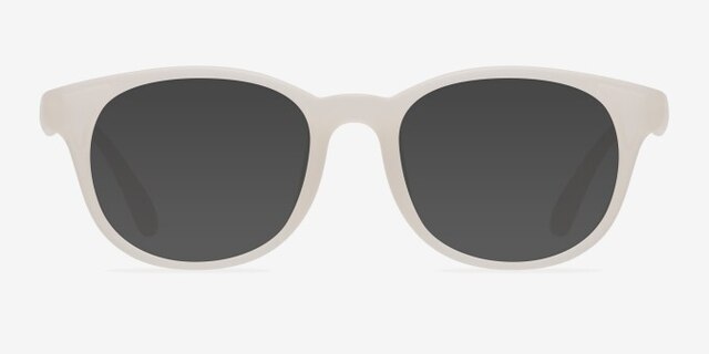 Norah Matte White PlasticEyeglass Frames from EyeBuyDirect, with Tinted Lenses