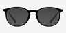 Dinah Matte Black PlastiqueMontures de lunettes de vue d'EyeBuyDirect, Avec des Verres Teintés