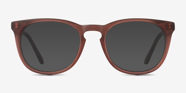 Providence Matte Brown AcetateEyeglass Frames from EyeBuyDirect, with Tinted Lenses