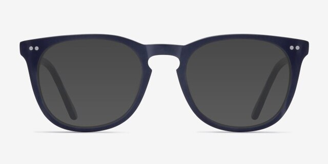 Providence Matte Navy AcetateEyeglass Frames from EyeBuyDirect, with Tinted Lenses