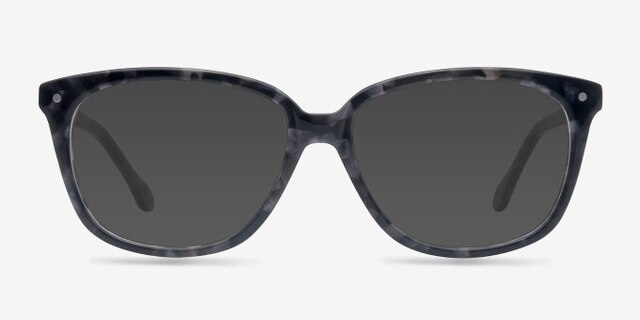 Escapee Gray Floral AcetateEyeglass Frames from EyeBuyDirect, with Tinted Lenses