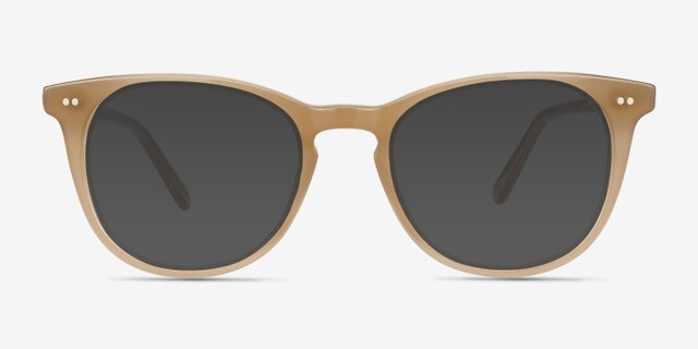 Flume Taupe AcetateEyeglass Frames from EyeBuyDirect, with Tinted Lenses