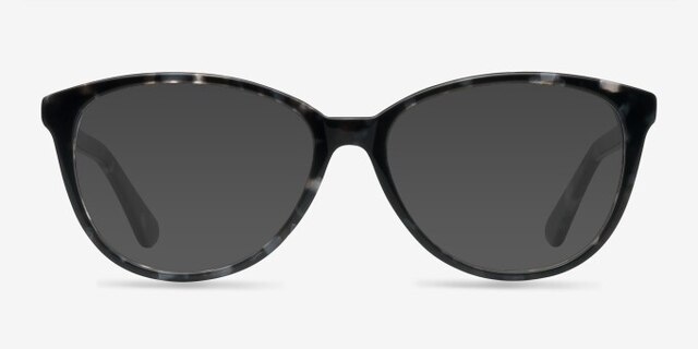 Hepburn Gray Floral AcetateEyeglass Frames from EyeBuyDirect, with Tinted Lenses