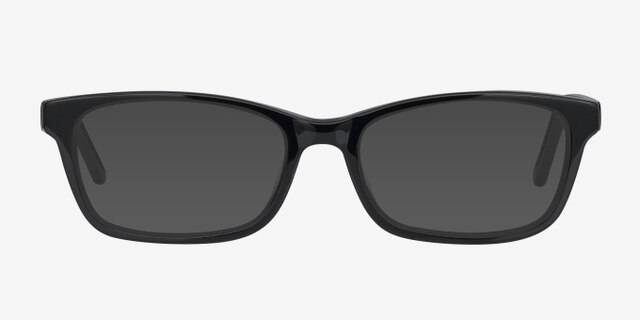 Mesquite Black PlasticEyeglass Frames from EyeBuyDirect, with Tinted Lenses