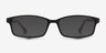 Broad Black PlasticEyeglass Frames from EyeBuyDirect, with Tinted Lenses