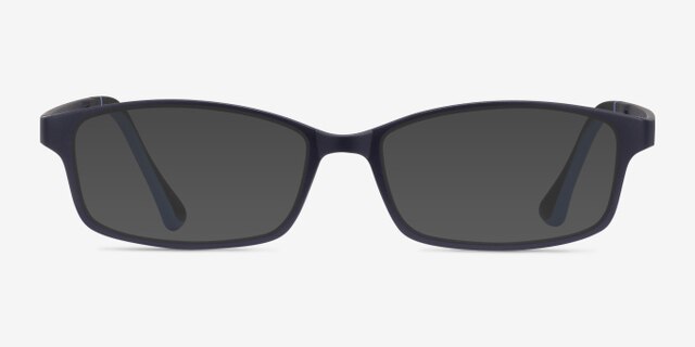 Broad Navy PlasticEyeglass Frames from EyeBuyDirect, with Tinted Lenses