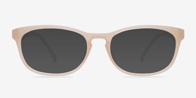 Drums Frosted White PlasticEyeglass Frames from EyeBuyDirect, with Tinted Lenses