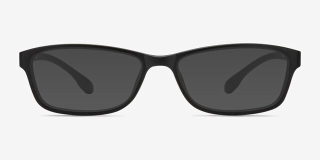 Versus Matte Black PlasticEyeglass Frames from EyeBuyDirect, with Tinted Lenses
