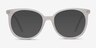 Bardot White AcetateEyeglass Frames from EyeBuyDirect, with Tinted Lenses