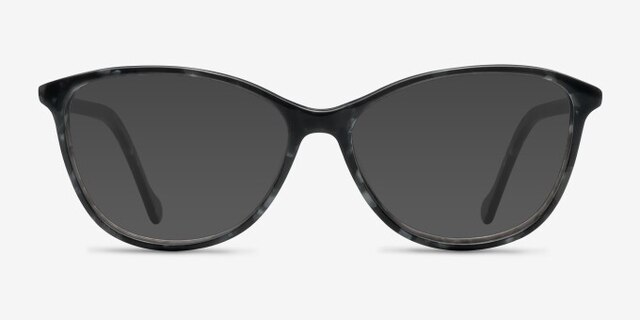 Charlize Gray AcetateEyeglass Frames from EyeBuyDirect, with Tinted Lenses