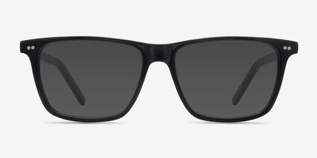 Default Black AcetateEyeglass Frames from EyeBuyDirect, with Tinted Lenses