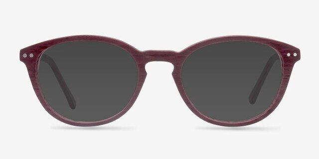 Runaway Burgundy AcétateMontures de lunettes de vue d'EyeBuyDirect, Avec des Verres Teintés